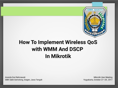 How To Implement Wireless QoS with WMM And DSCP In Mikrotik