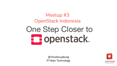 One Step Closer to OpenStack